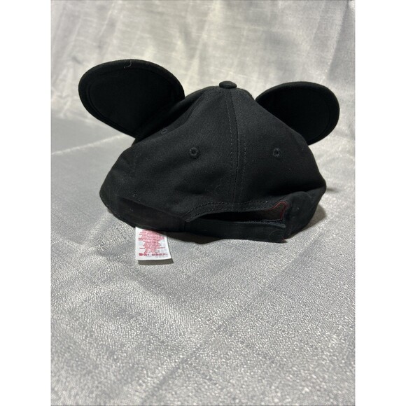 Disney Parks Mickey Mouse Ear Hat Baseball Cap M Logo Black Adjustable - Picture 2 of 5